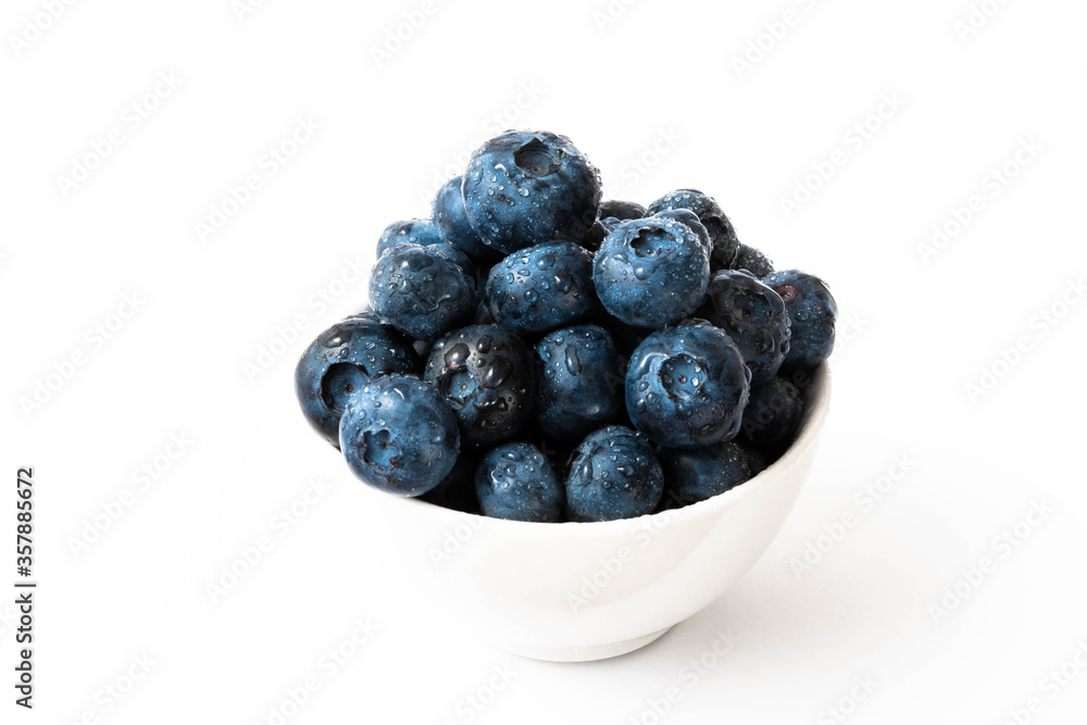 blueberries on a white background close-up blueberries on a white background close-up