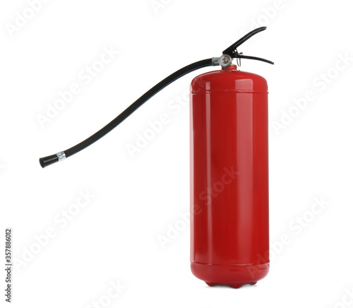 Fire extinguisher isolated on white. Safety tool