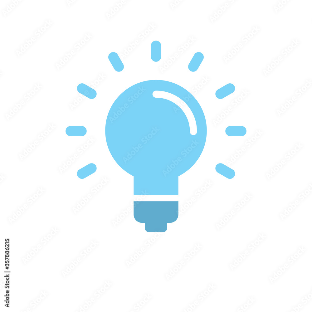 Light bulb icon. Electric lamp illustration, symbol of idea, innovation and solution. Light bulb icon. Electric lamp illustration, symbol of idea, innovation and solution.