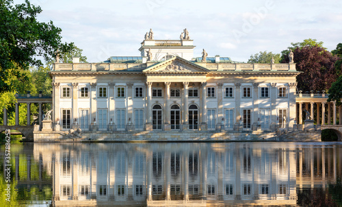 Palace on the water in Warsaw, The Royal Baths, Warsaw, Poland