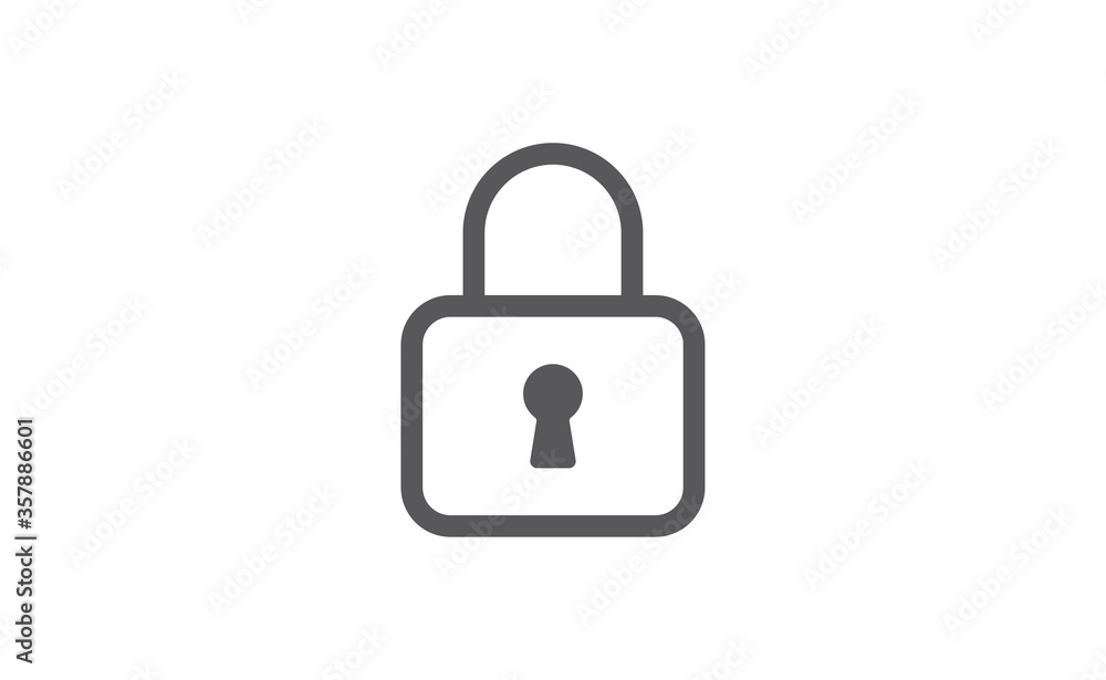 Lock icon, security symbol. Padlock pictogram. Lock icon, security symbol. Padlock pictogram.