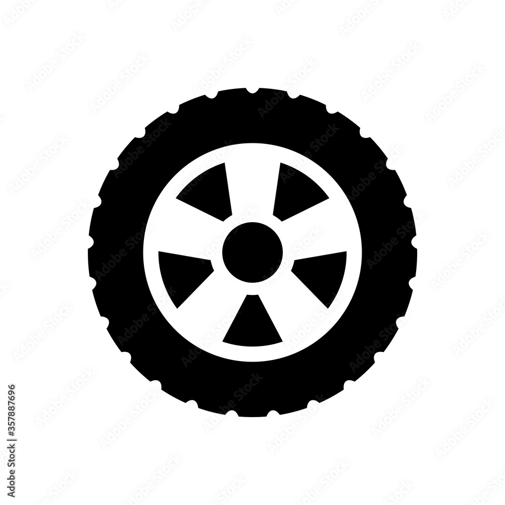 Fototapeta premium car tire - automotive icon vector design template