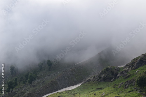 Natural Mountain and cloud Image