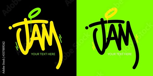Abstract Hip Hop Hand Written Word Jam Vector Illustration