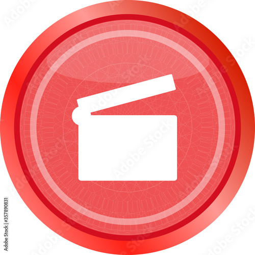 Free Download cinema glossy icon button on white background. cinema glossy icon - GFXLoad