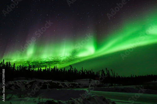 Northern Lights  Aurora Borealis   Yellowknife  Canada