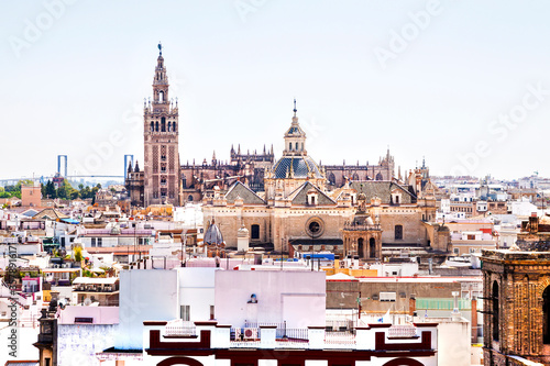 Seville view from the Metropol parasol. Andalusia  Spain.