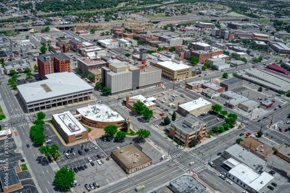 Fototapeta premium Downtown Pueblo, Colorado during Summer