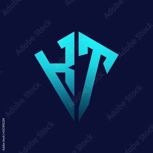 KT initial logo monogram designs modern templates