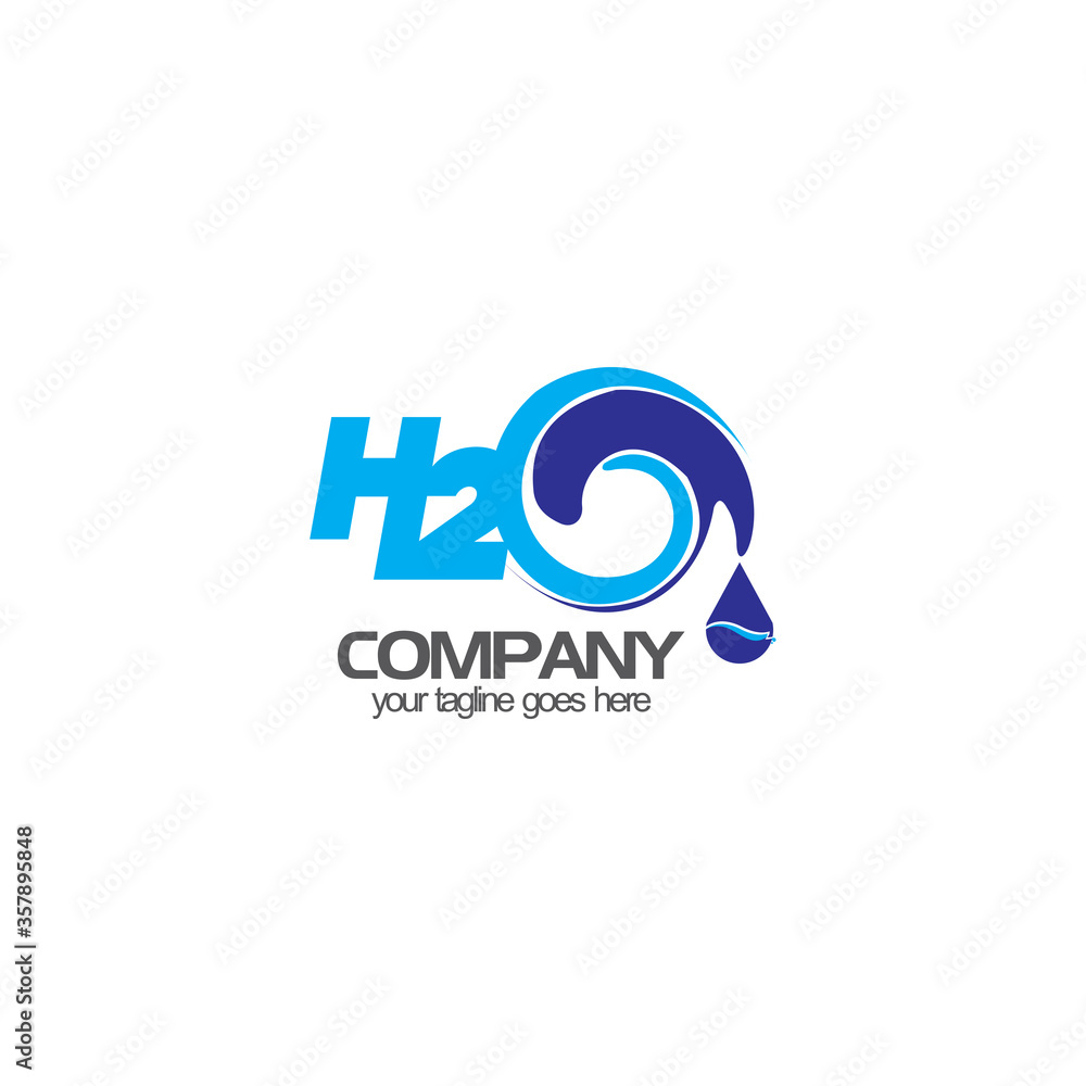 H2O logo design abstract logo design H2O logo design abstract logo design
