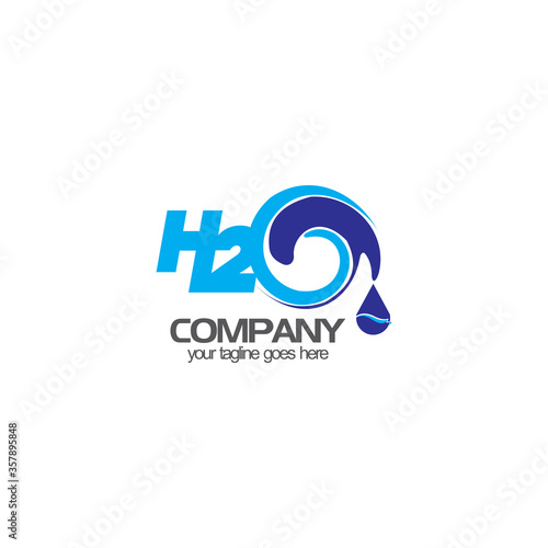 H2O logo design abstract logo design