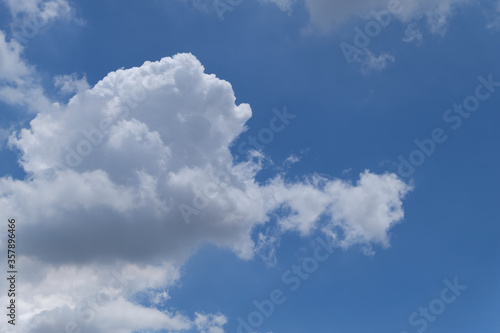 Blue sky and white clouds, white clouds, blue on the background.