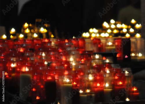 burning candles in the church © Peter
