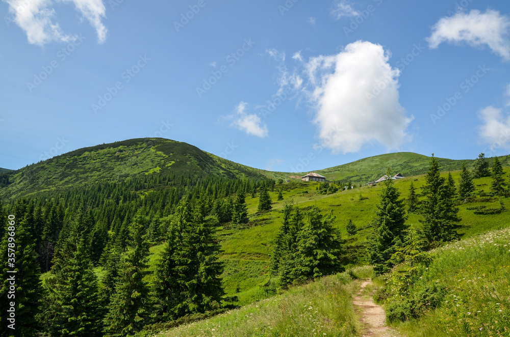 The Weather station located highly on Chornohora ridge near the Hoverla mountain. Carpathian Mountains, Ukraine