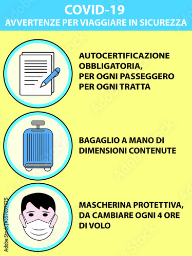 illustrazione vettoriale viaggiare sicuri  aeroporto , covid prevenzione 