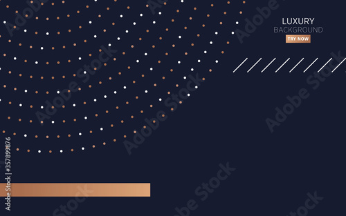 minimalist premium black abstract background banner design with circle dots and line,can be used in cover design, poster, flyer, book design, website backgrounds or advertising. vector illustration. photo