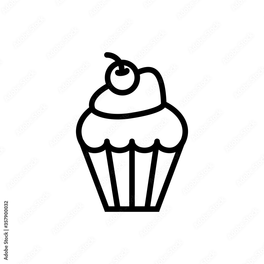 cupcake icon design vector template