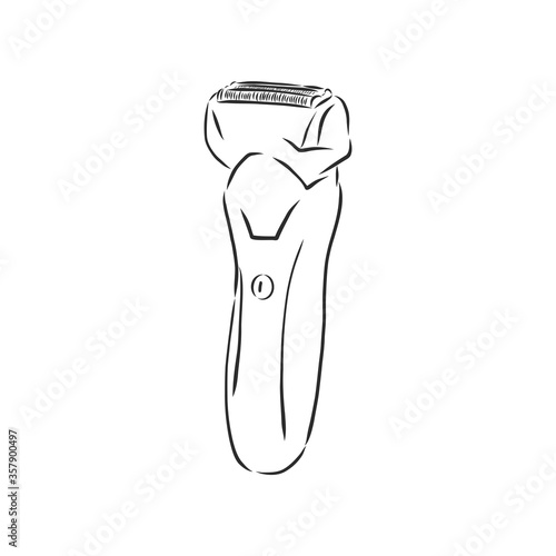 Razor vector sketch icon isolated on background. Hand drawn Razor icon. shaving razor, vector sketch illustration