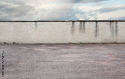 Simple Concrete wall background with dramatic sky