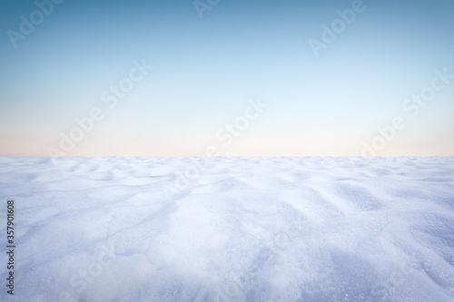 Simple winter scene background with snow © cakobelo