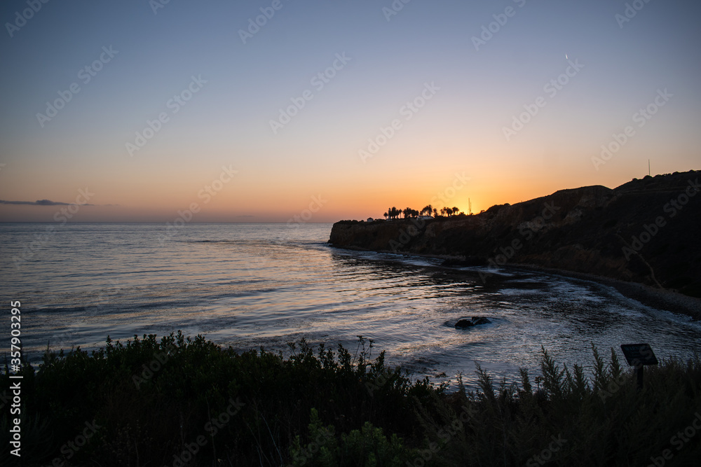 Sunset over the Pacific Ocean in Rancho Palos Verdes 