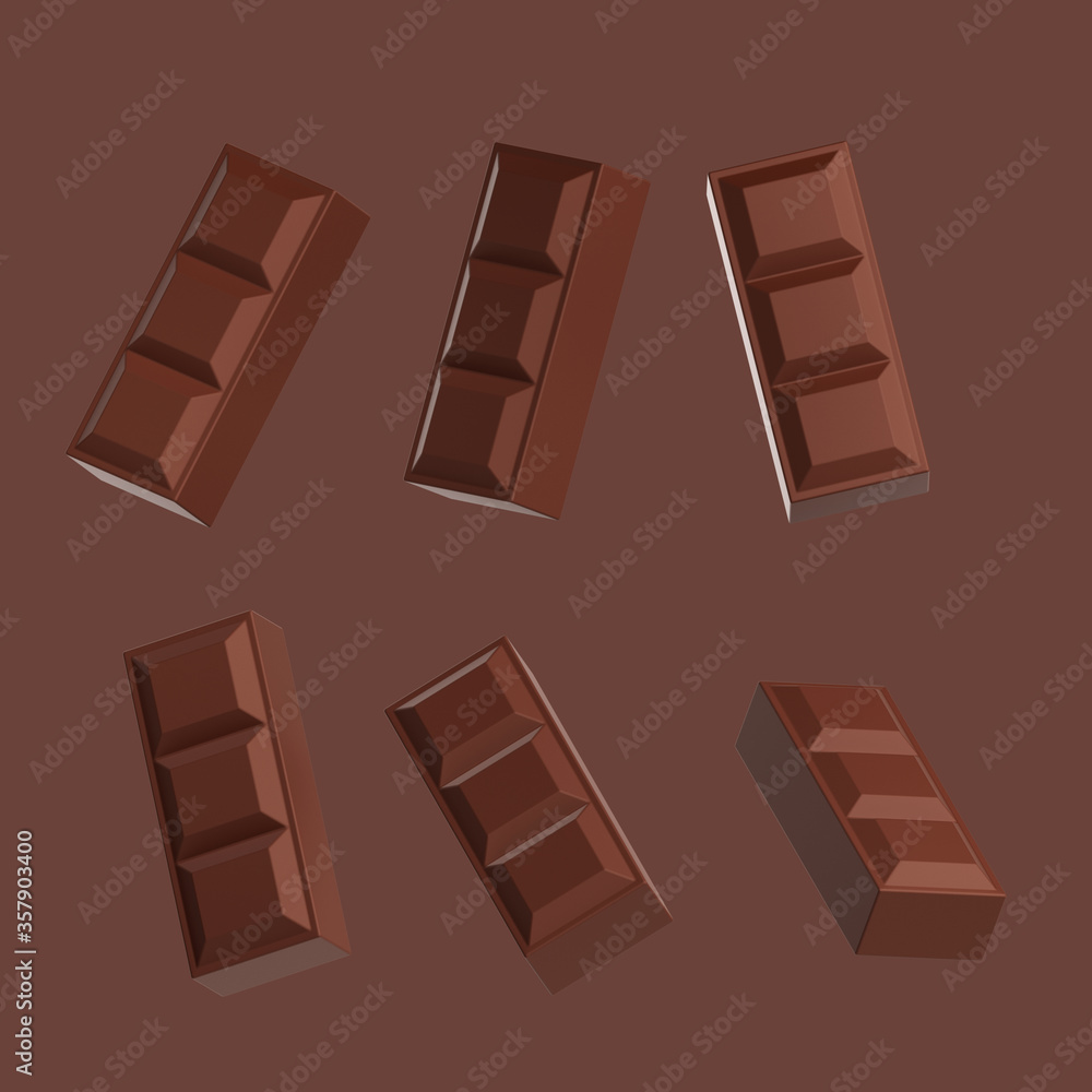 Chocolatebar hazelnut stick isolate background Chocolatebar hazelnut stick isolate background