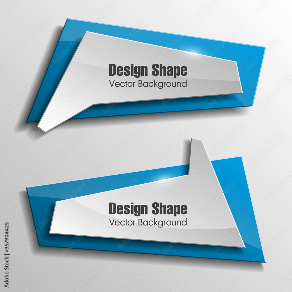 Design shape Origami vector banner Design shape Origami vector banner
