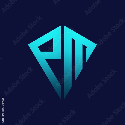PM initial logo monogram designs modern templates