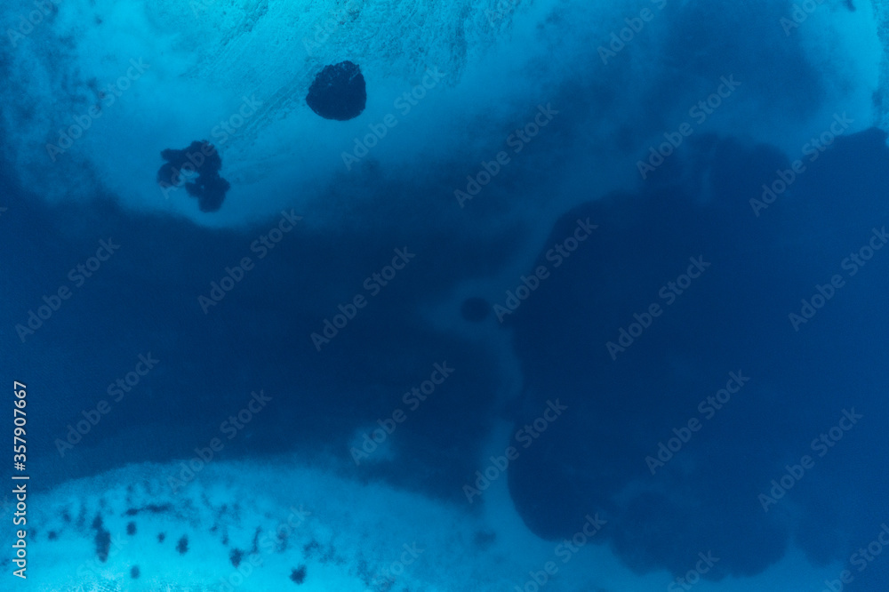 Abstract aerial shot of deep sea textures Abstract aerial shot of deep sea textures
