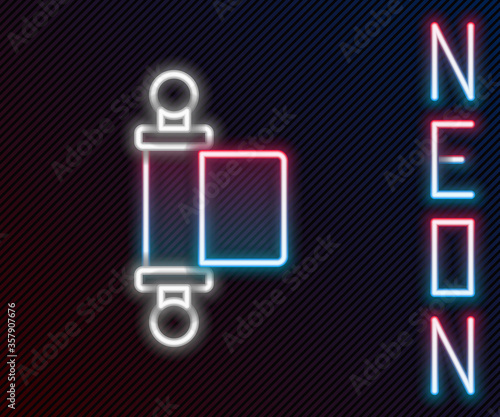 Glowing neon line Decree, paper, parchment, scroll icon icon isolated on black background. Chinese scroll. Colorful outline concept. Vector Illustration