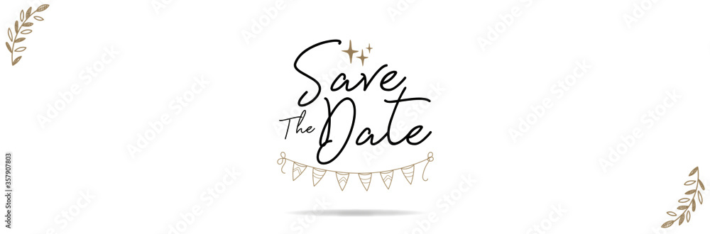 Fototapeta premium SAVE THE DATE - BANNER