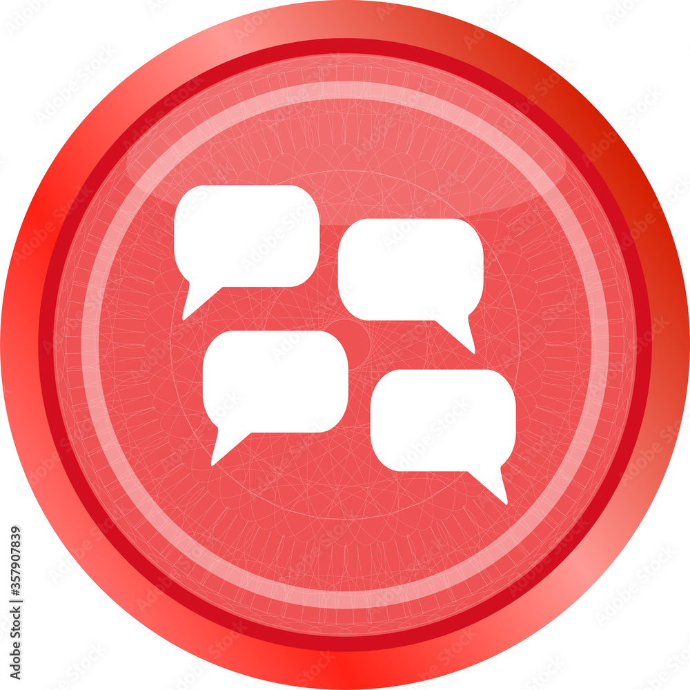 Fototapeta premium abstract cloud set icon. speech bubbles, symbol. Round button. Cloud icon