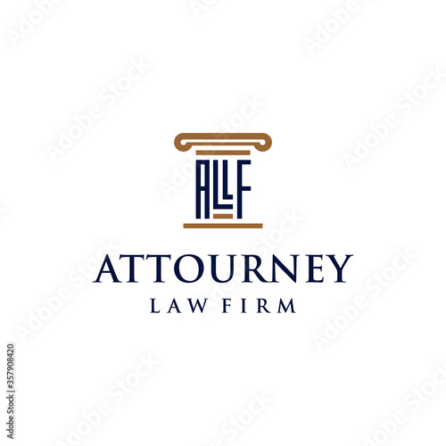 Attorney law firm letter ALF logo symbol icon design vector