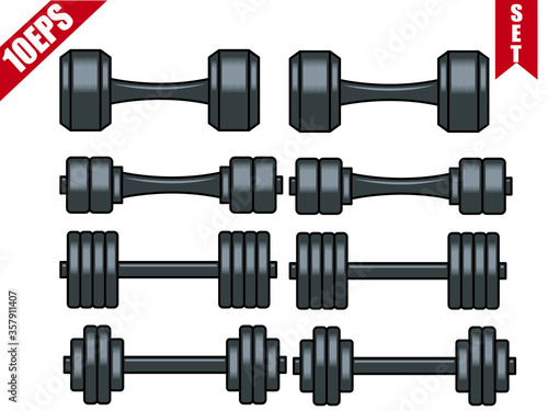 dumbbell on white