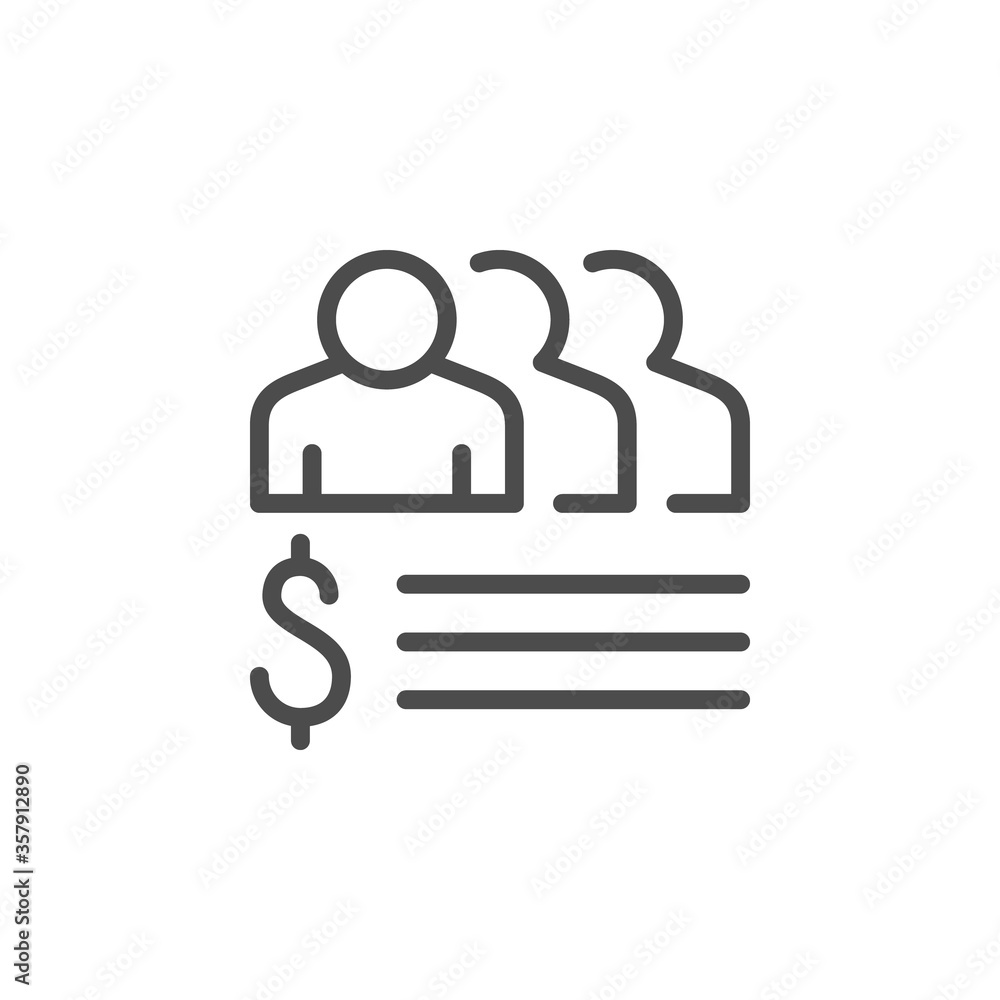 Business partnership line outline icon Business partnership line outline icon