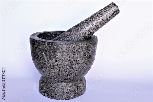Fotografía Mortar and pestle made of stone