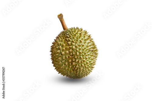 Durain is a king of fruit isolate on white background.