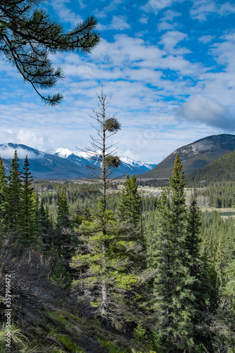 Top view of a mountain valley