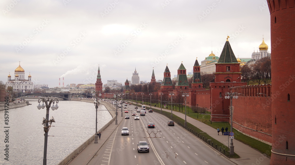 Kremlin wall in the capital of Russia- Moscow