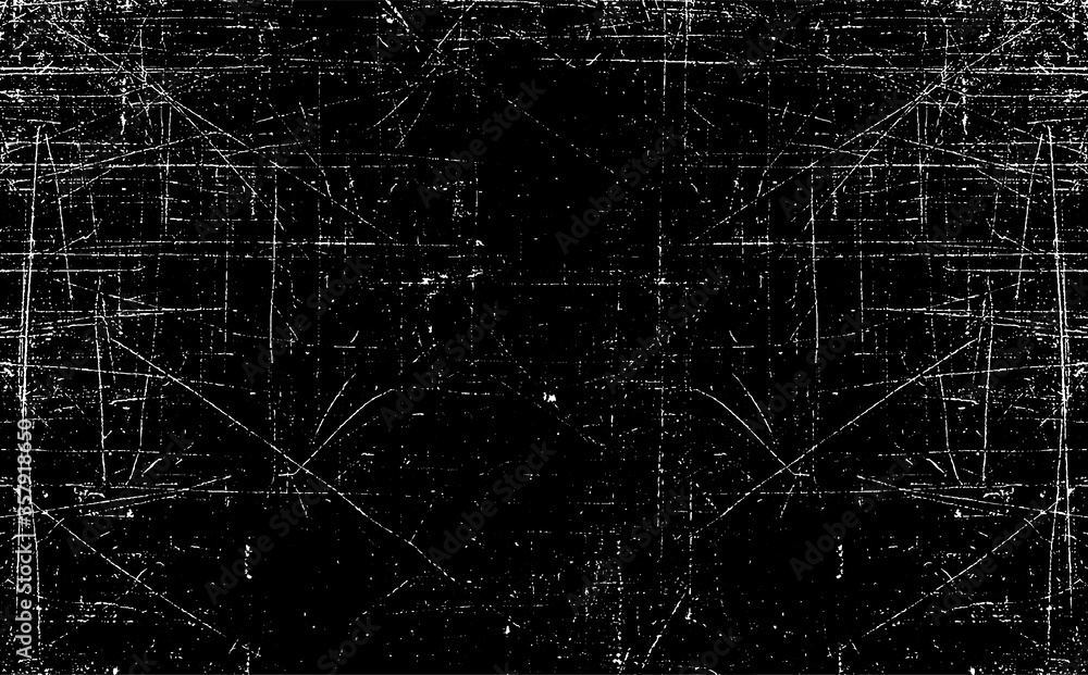 Fototapeta premium Scratched Grunge Urban Background Texture Vector. Dust Overlay Distress Grainy Grungy Effect. Distressed Backdrop Vector Illustration. Isolated Black on White Background. EPS 10.