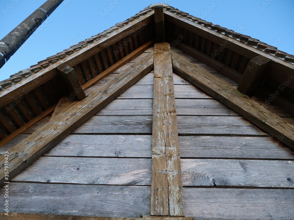 A wooden facade in the north of France. A wooden facade in the north of France.