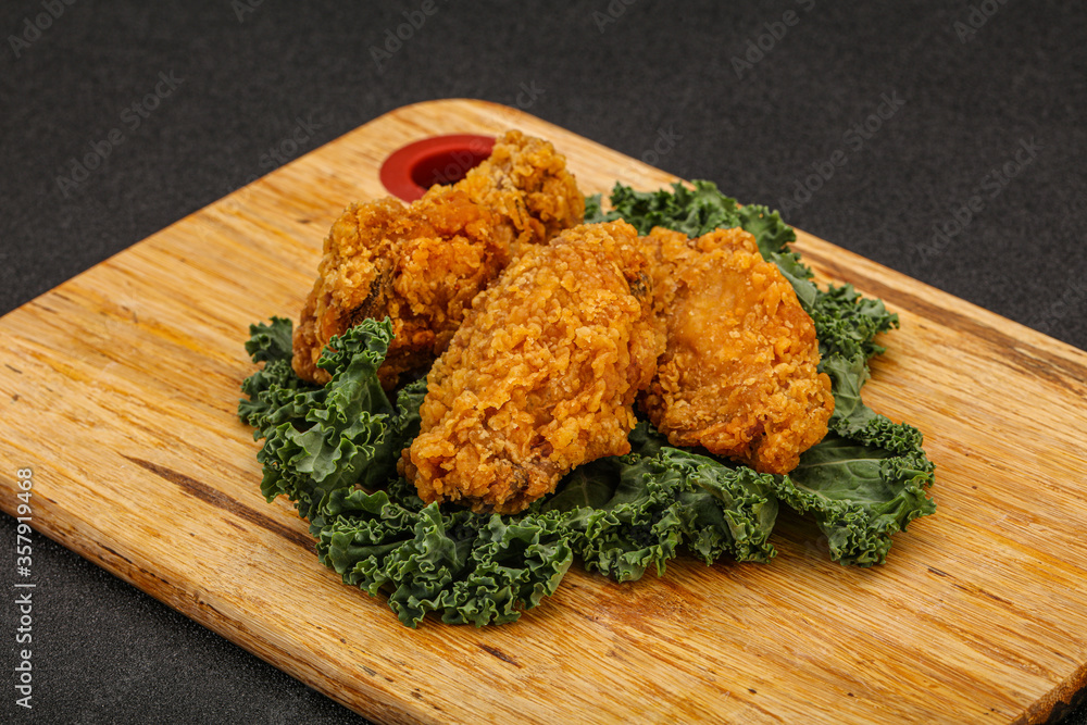 Hot fried crispy chicken wings Hot fried crispy chicken wings