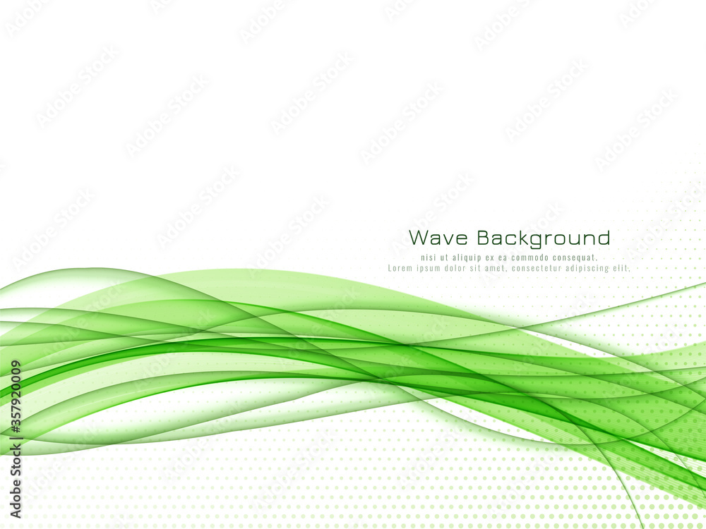 Abstract modern green wave background Abstract modern green wave background
