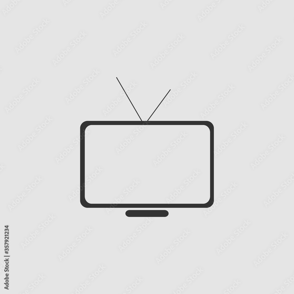 Tv icon flat. Tv icon flat.