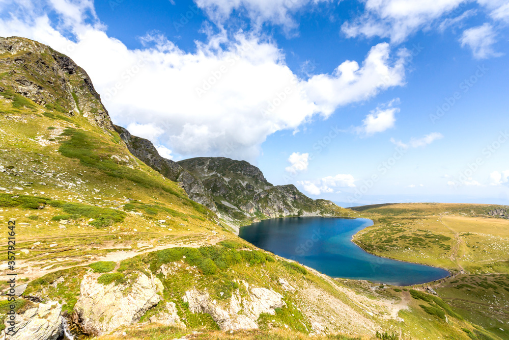 Fototapeta premium Landscape with The Kidney Lake, Rila Mountain, Bulgaria