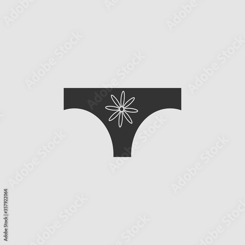 Women panties icon flat.