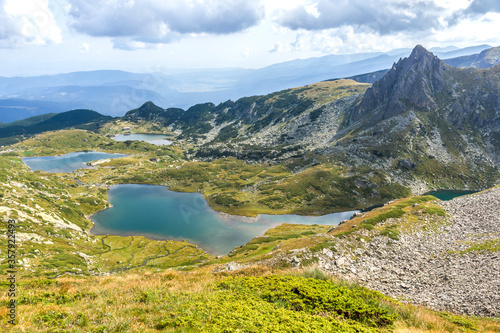 Panorama of The Seven Rila Lakes, Rila Mountain, Bulgaria