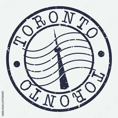 Toronto Canada Stamp Postal. Silhouette Seal. Passport Round Design. Vector Icon. Design Retro Travel. National Symbol.