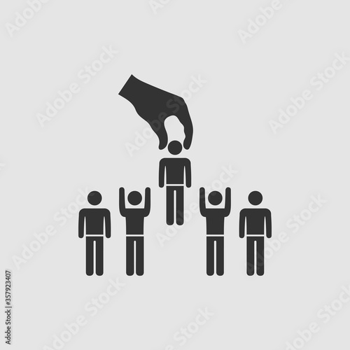 Recruitment concept icon flat
