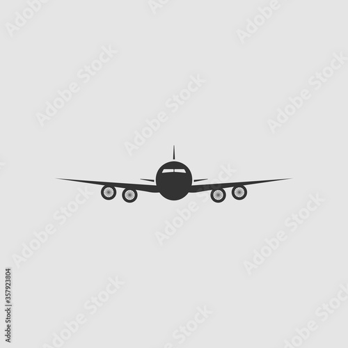 Aircraft or Airplane icon flat